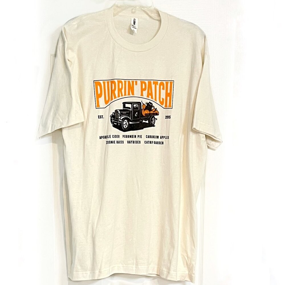 NWOT Purrin' Patch Fall-Themed Kitty T-Shirt Tee Cat Lady Box Size XL